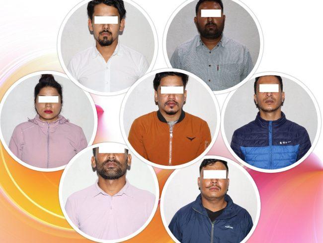 व्यापारीलाई धम्क्याएर ७ करोड माग गर्ने सात जना पक्राउ