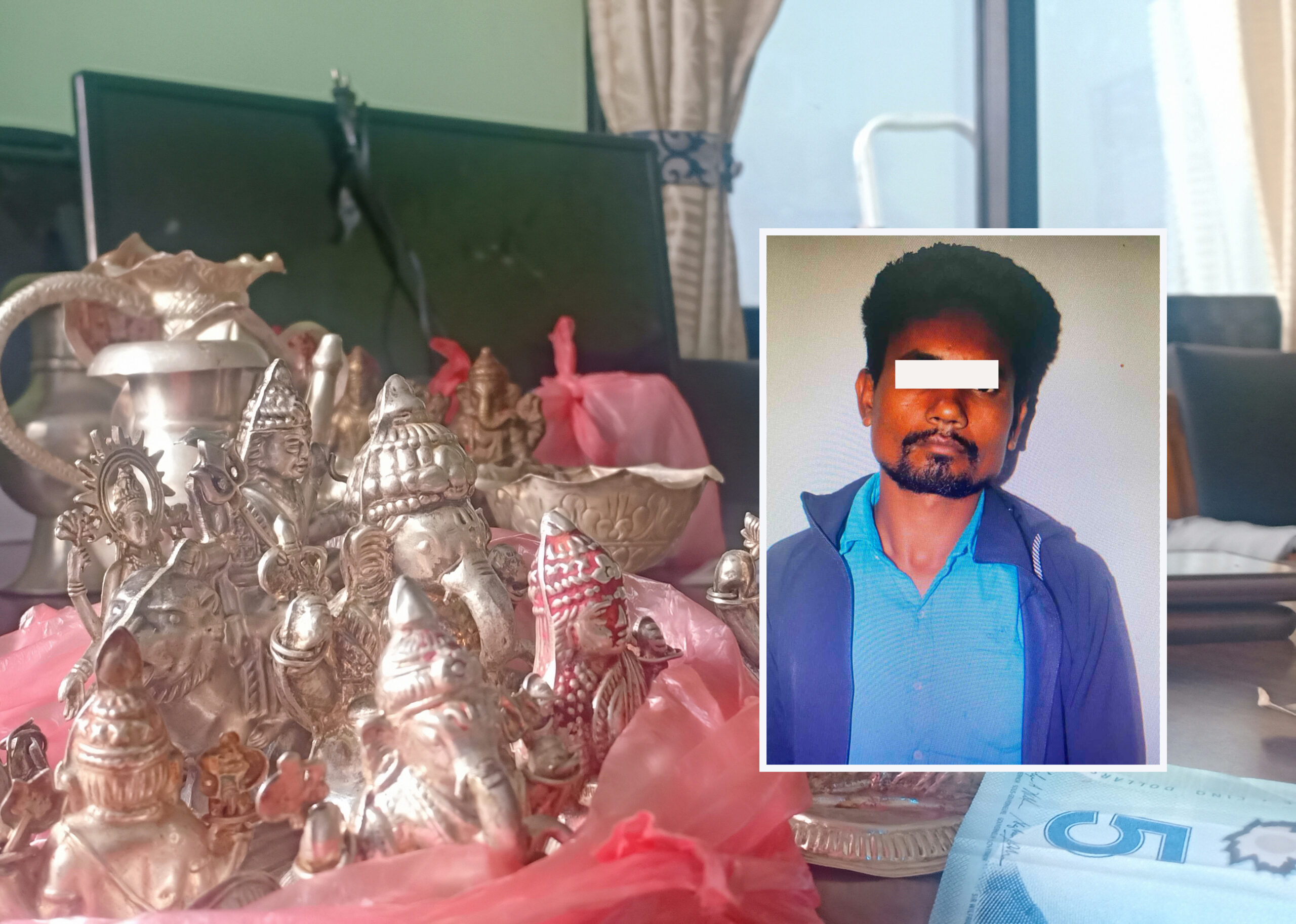 चोरीको मोबाइल खोज्दा चाँदीका ‘मूर्ति चोर’को डेरामा पुग्यो प्रहरी