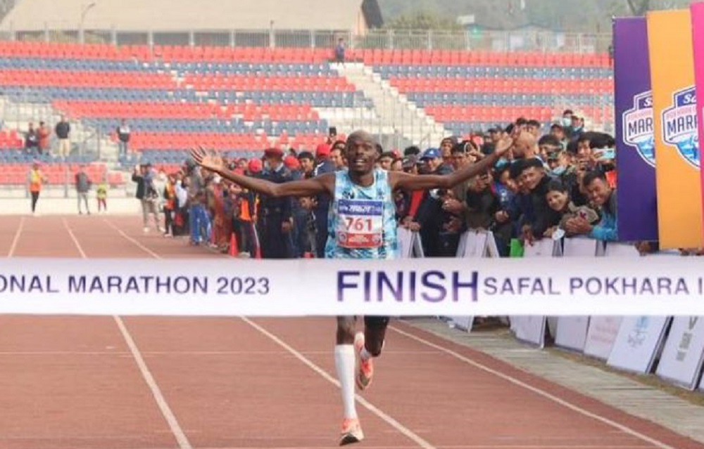 पोखरा म्याराथनको उपाधि लगातार दोस्रो पटक केन्याका स्टेफेनलाई