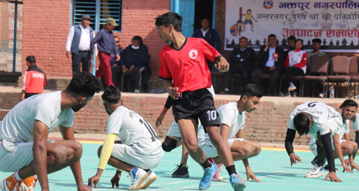अन्तरनगर पुरुष खो खोको प्रतियोगिताको उपाधिका लागि ठाकुरबाबा र कीर्तिपुर भीड्दै