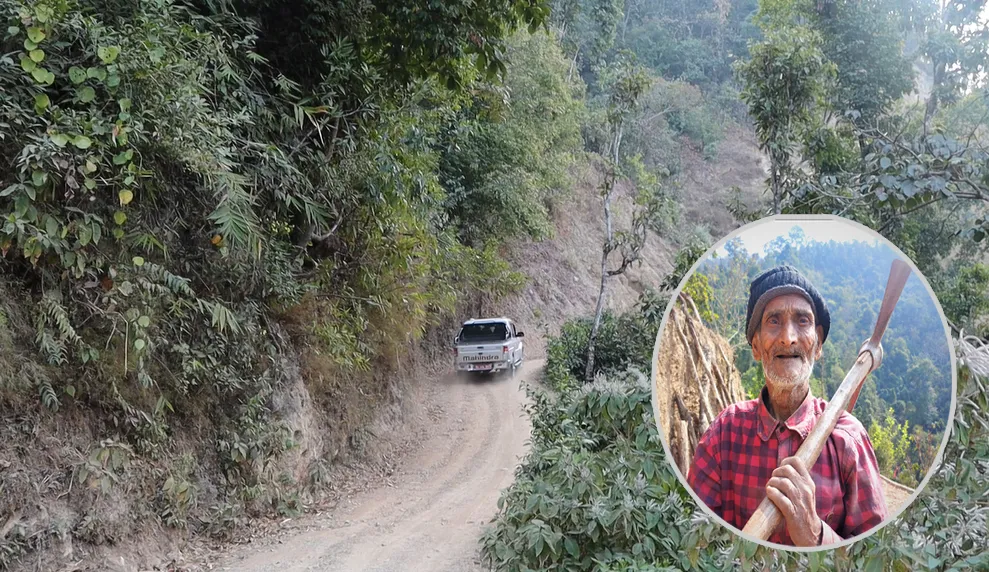 चन्द्रवीरले एक्लै खनेको बाटोमा गुड्न थाले गाडी