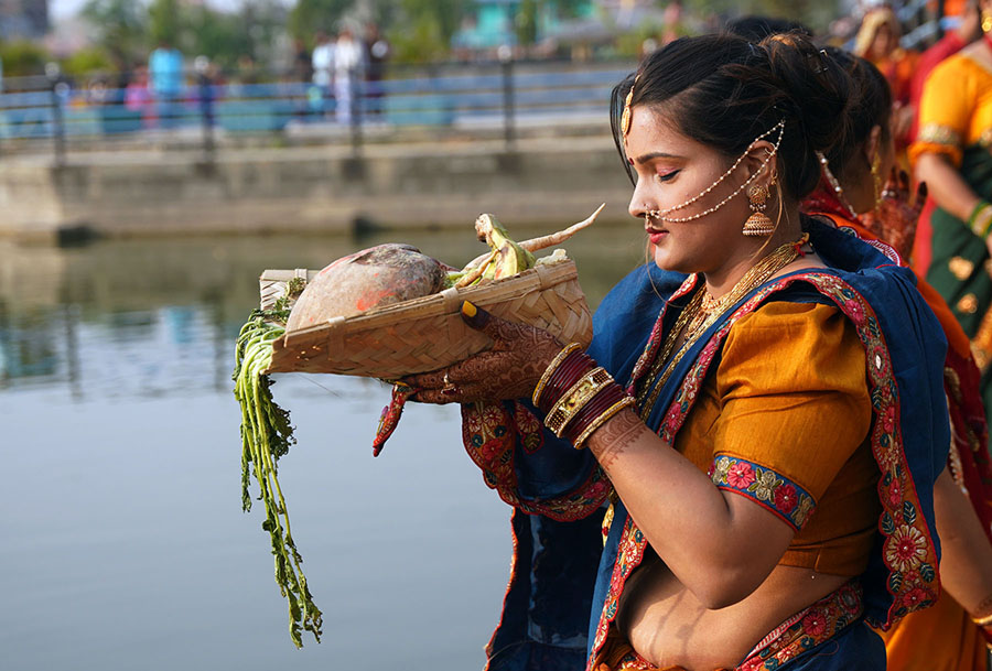 चैती छठ : आज व्रत र सझियाघाट