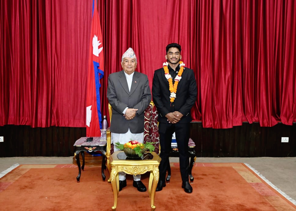 खेलाडीको भविष्य खेल क्षेत्रमा नै सुरक्षित गर्नेतर्फ सरकारले विशेष ध्यान दिनुपर्छ : राष्ट्रपति पौडेल