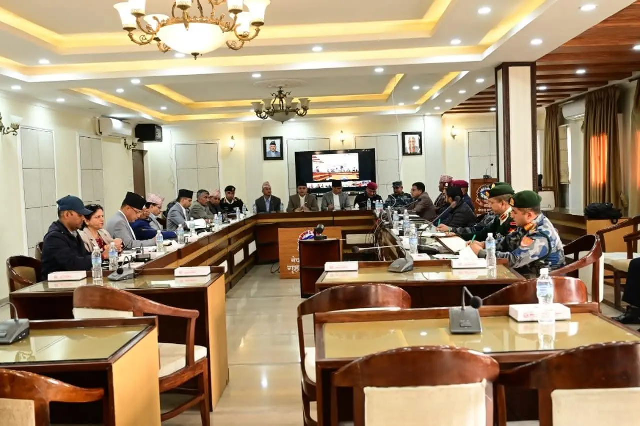 सुरक्षा समितिको बैठक : केन्द्रीय सुरक्षा रणनीतिको कार्यान्वयन र निर्वाचनको तयारीमा छलफल