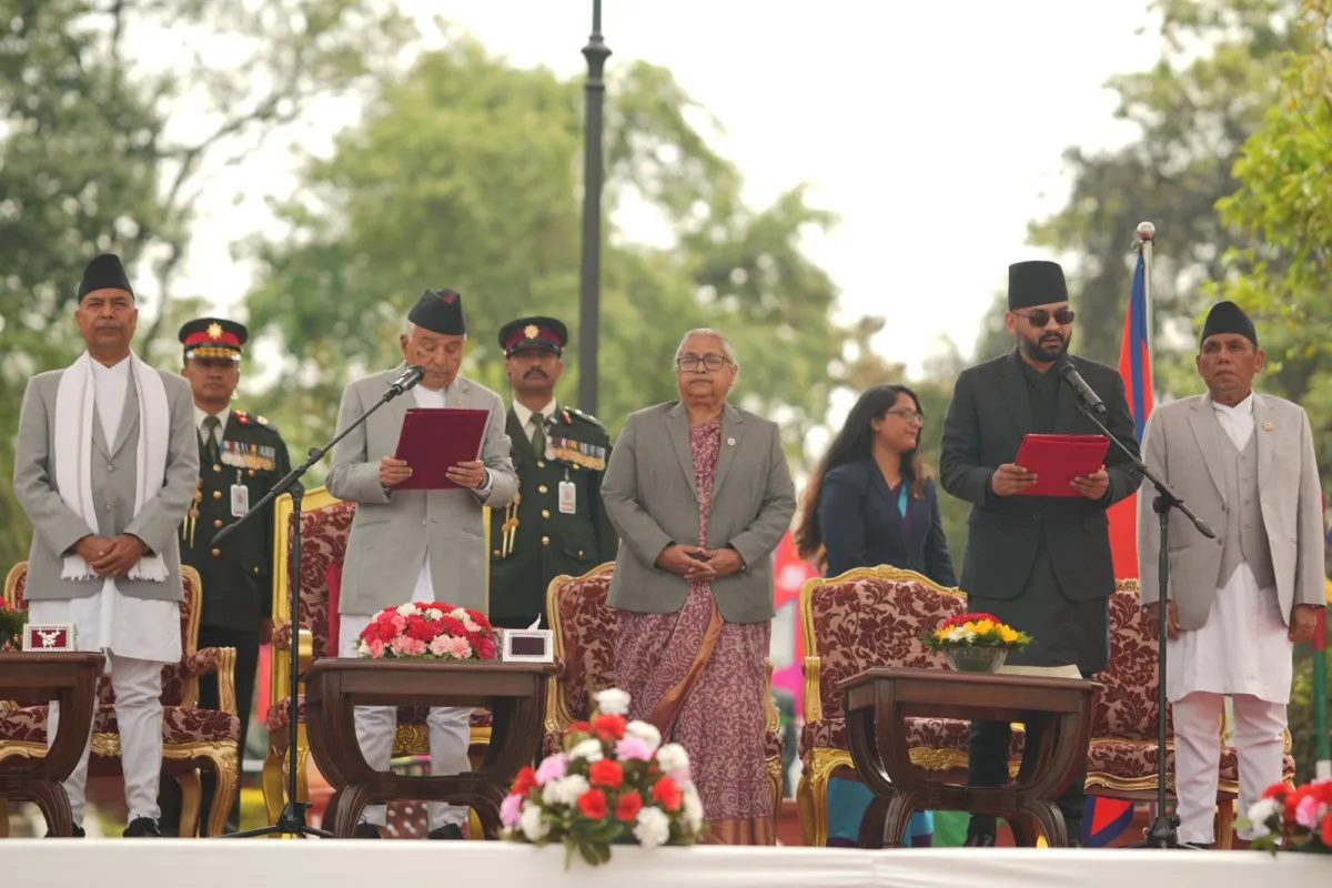 नवनियुक्त प्रधानमन्त्री बालेन्द्र शाहले लिए शपथ