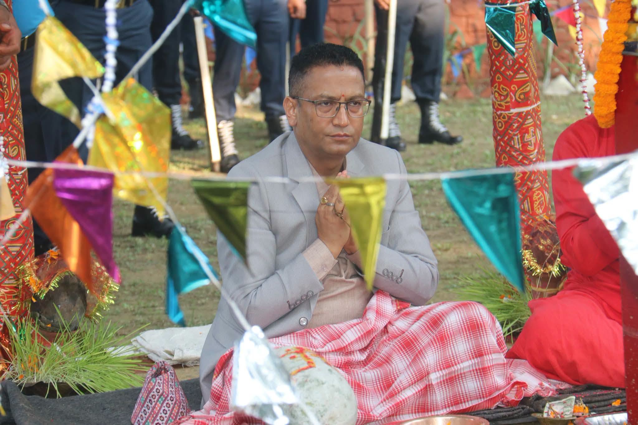 कोशी प्रदेश प्रमुख DIGP शेखर खनालद्वारा विधिवत् मौलो पूजा सम्पन्न