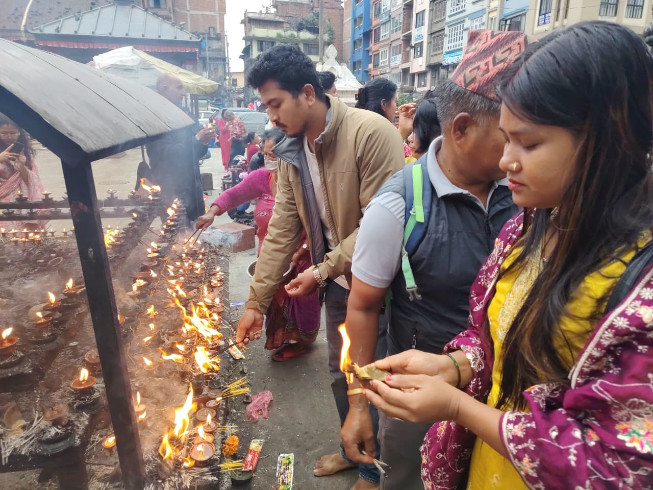 संकटा मन्दिरमा शनिबार दर्शनार्थी